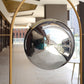 20" Silver Stainless Steel Shiny Mirror Gazing Ball, Reflective Hollow Garden Globe Sphere