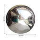 22" Silver Stainless Steel Shiny Mirror Gazing Ball, Reflective Hollow Garden Globe Sphere