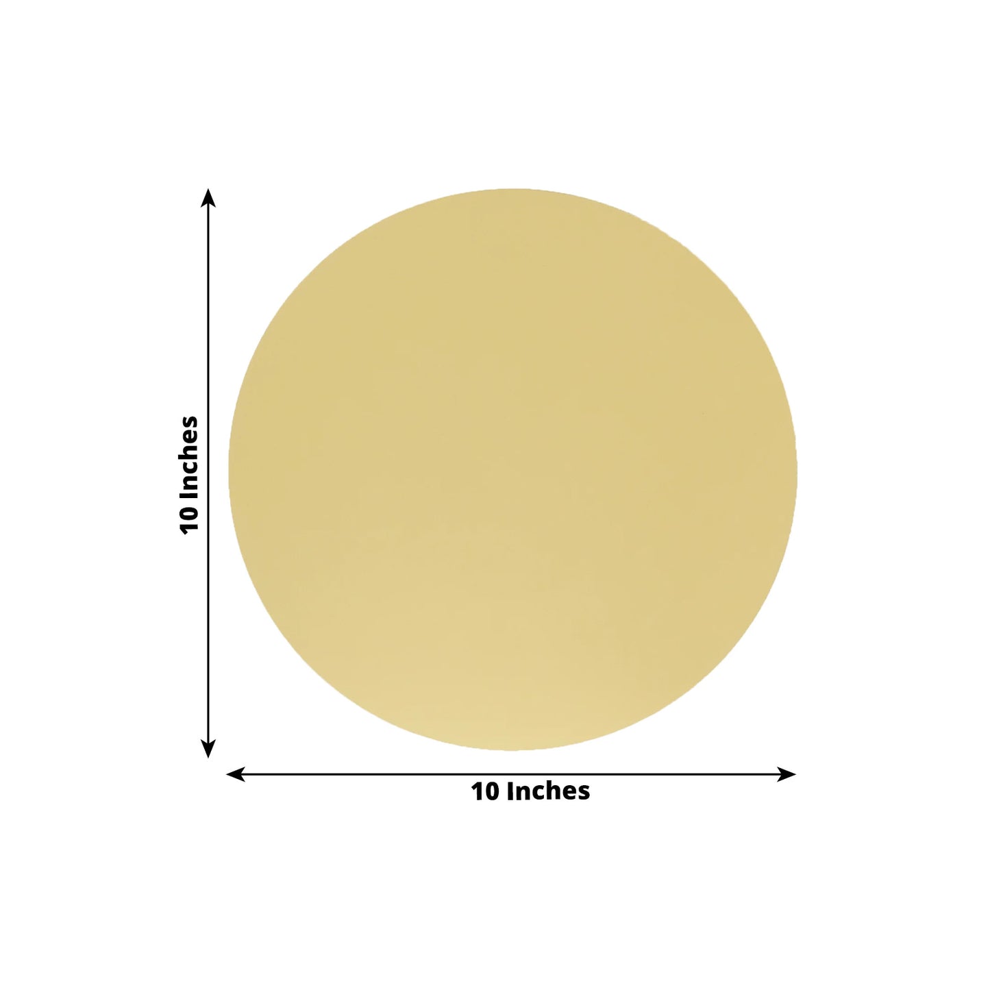 10-Pack Candle Plate Centerpiece Bases Circle Acrylic Mirror Tray Gold Round - Event Decor 10"