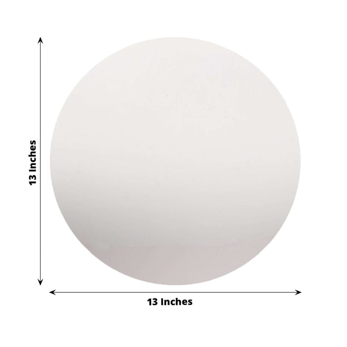 10 Pack Silver Mirror Lightweight Charger Plates For Table Setting, 13" Round Acrylic Decorative Dining Plate Chargers