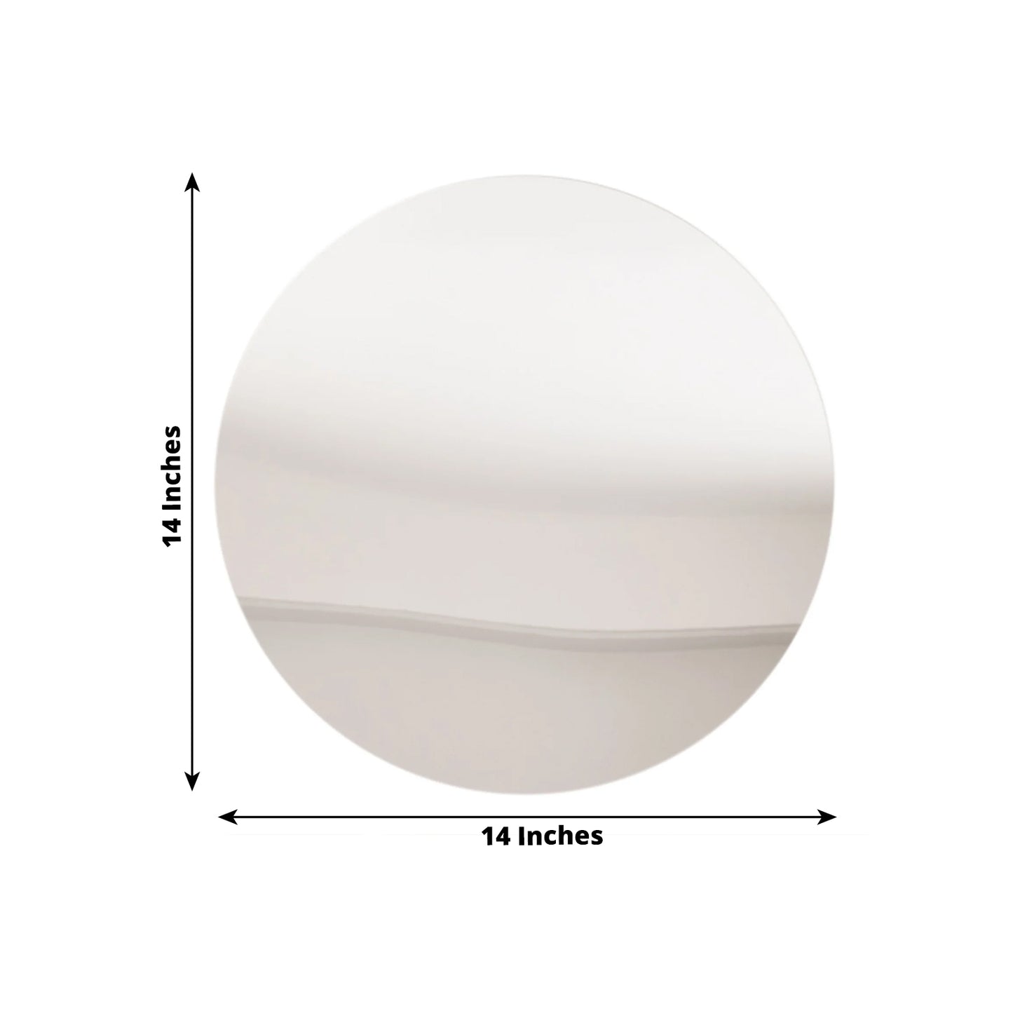 10 Pack Silver Round Acrylic Mirror Tray Centerpiece Bases, Large Circle Mirror Candle Plates for Decoration - 14"