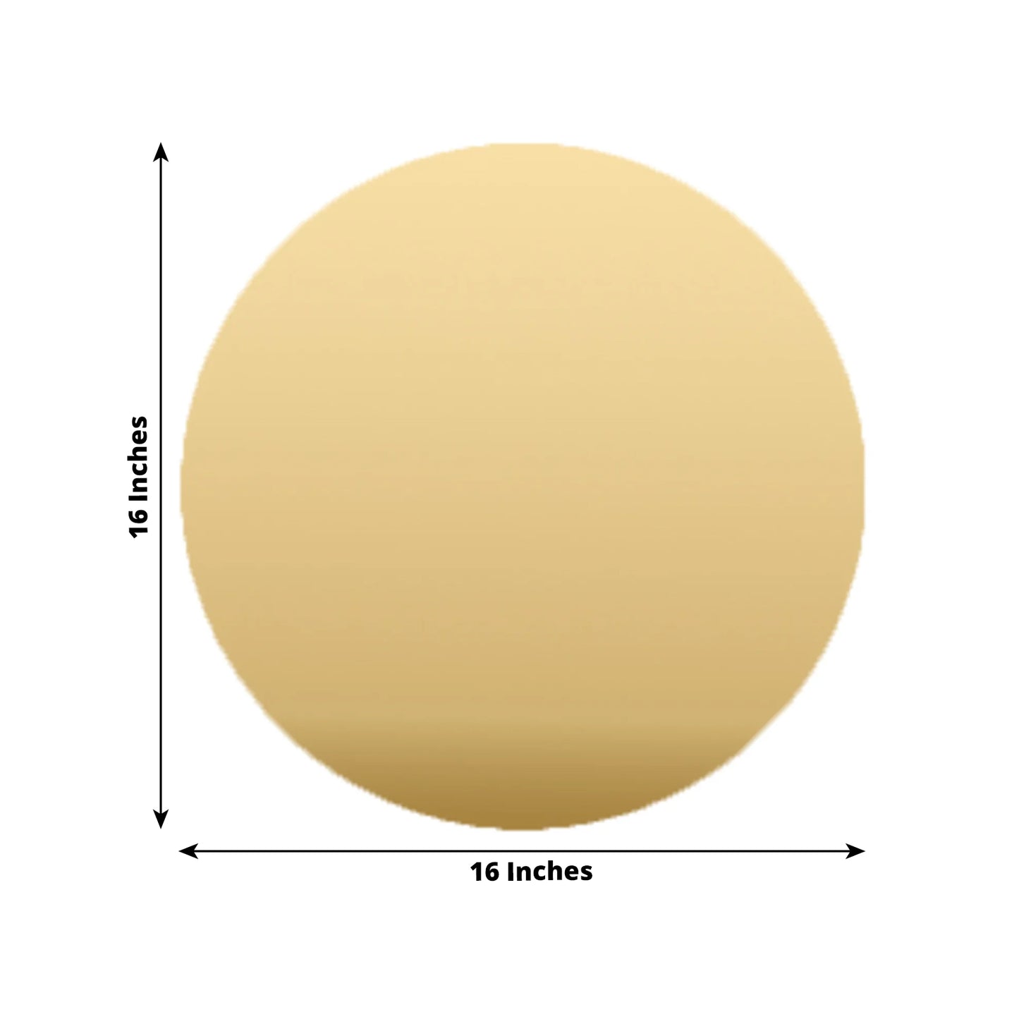 10 Pack Gold Round Acrylic Mirror Tray Centerpiece Bases, Large Circle Mirror Candle Plates for Decoration - 16"