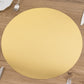 10 Pack Gold Round Acrylic Mirror Tray Centerpiece Bases, Large Circle Mirror Candle Plates for Decoration - 16"