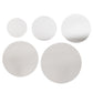 10 Pack Silver Round Acrylic Mirror Tray Centerpiece Bases, Large Circle Mirror Candle Plates for Decoration - 16"
