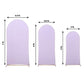 Set of 3 | Matte Lavender Lilac Spandex Fitted Wedding Arch Covers For Round Top Chiara Backdrop Stands - 5ft, 6ft, 7ft