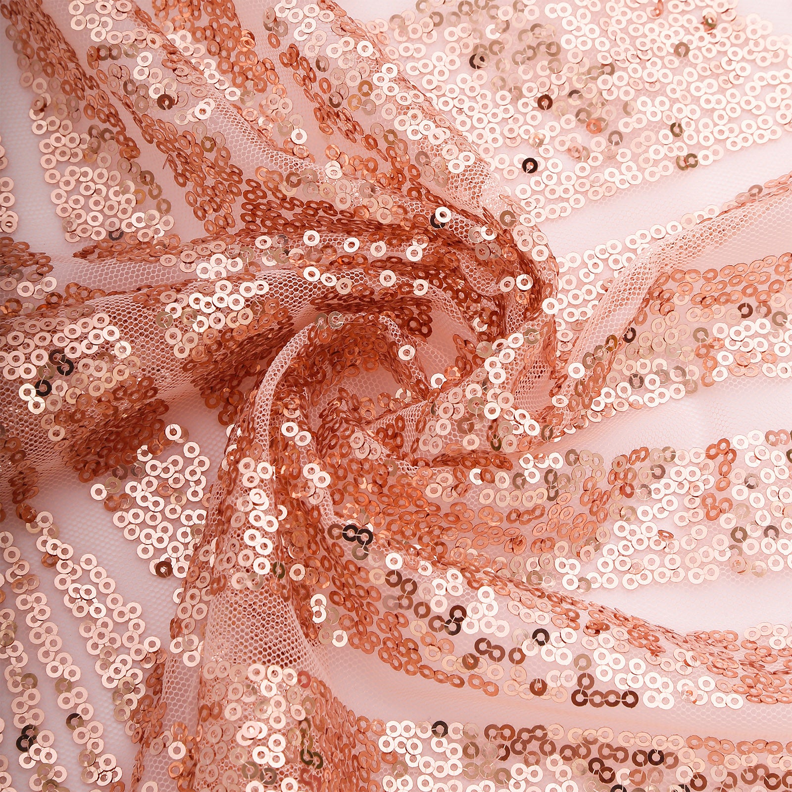Blush geometric diamond glitz sequin cloth napkins.