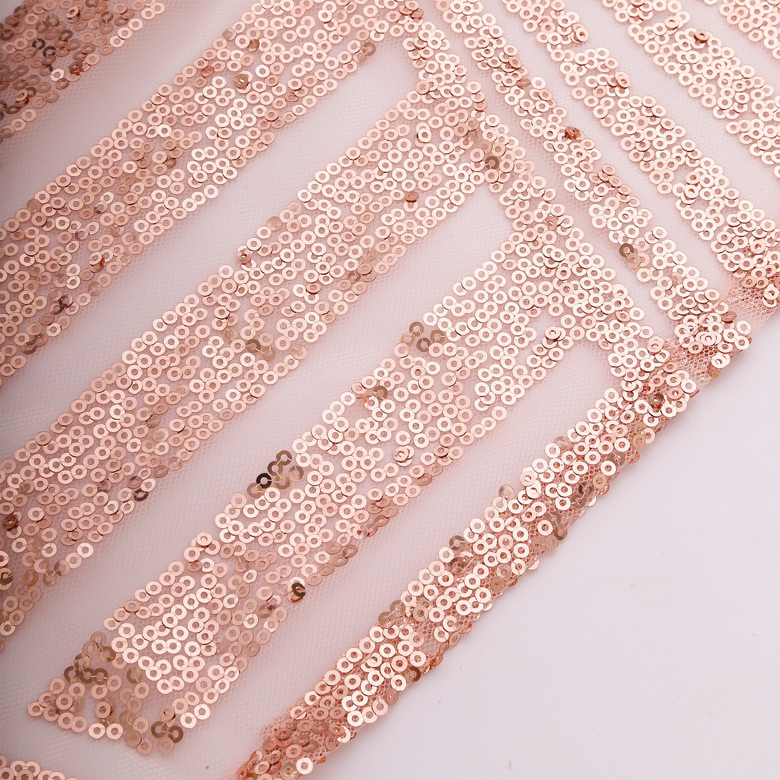 Blush geometric diamond glitz sequin napkins, reusable decorative dinner napkins.