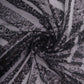 Black geometric sequin cloth napkins for decorative dining.