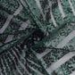Emerald green geometric diamond glitz sequin cloth napkins.
