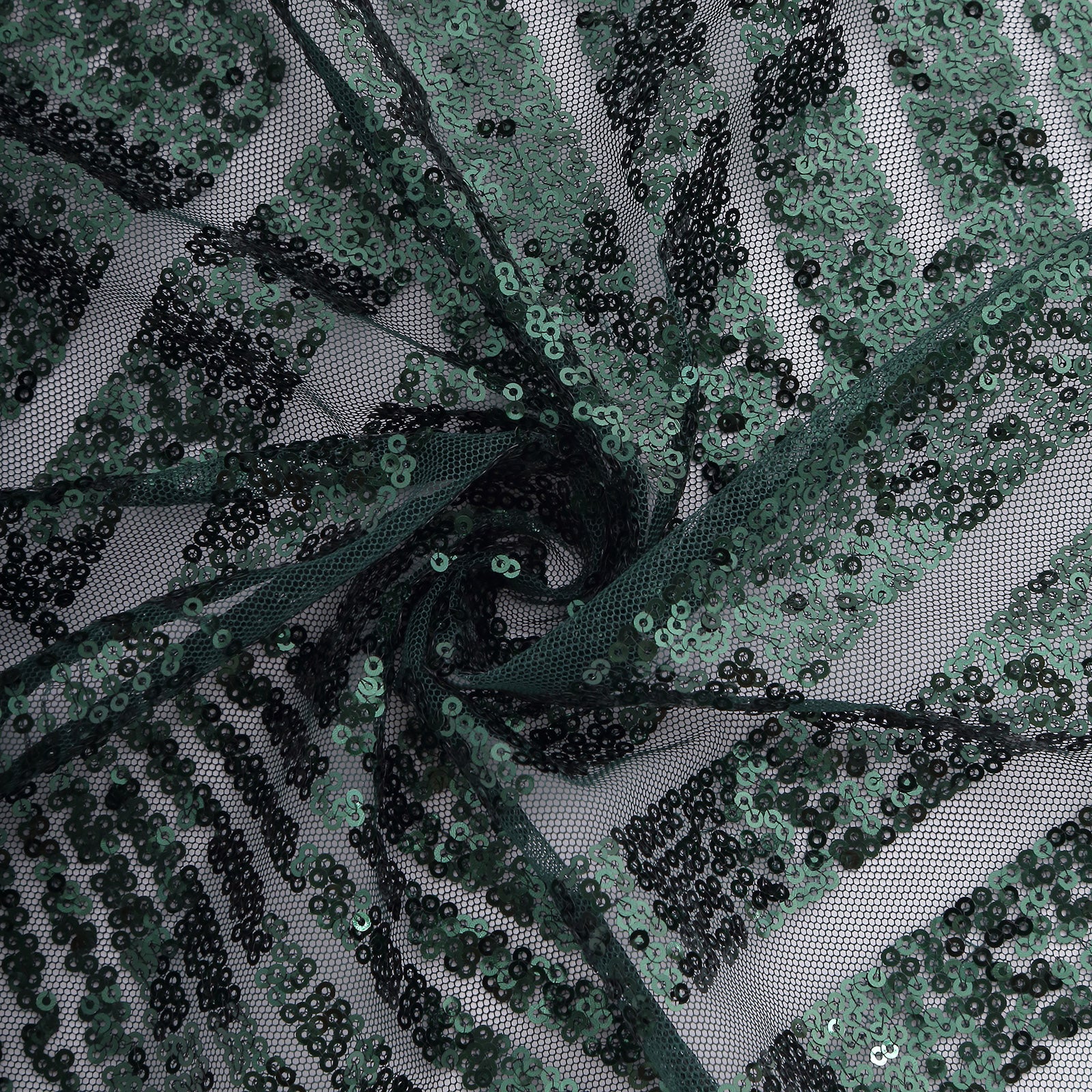Emerald green geometric diamond glitz sequin cloth napkins.
