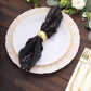 Sparkly Black Leaf Vine Embroidered Sequin Tulle Cloth Dinner Napkins, Sheer Decorative Napkins
