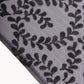 Sparkly Black Leaf Vine Embroidered Sequin Tulle Cloth Dinner Napkins, Sheer Decorative Napkins