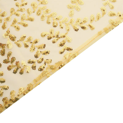 Versatile Use of Sparkly Gold Leaf Vine Napkins