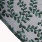 Sparkly Hunter Emerald Green Leaf Vine Embroidered Sequin Tulle Cloth Dinner Napkins, Sheer Decorative Napkins