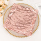 Blush Wave Embroidered Sequin Mesh Dinner Napkin, Reusable Decorative Napkin - 20"x20"