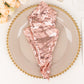 Blush Wave Embroidered Sequin Mesh Dinner Napkin, Reusable Decorative Napkin - 20"x20"