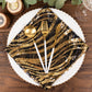 Black Gold Wave Embroidered Sequin Mesh Dinner Napkin, Reusable Decorative Napkin - 20"x20"