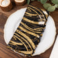 Black Gold Wave Embroidered Sequin Mesh Dinner Napkin, Reusable Decorative Napkin - 20"x20"