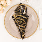 Black Gold Wave Embroidered Sequin Mesh Dinner Napkin, Reusable Decorative Napkin - 20"x20"