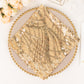 Champagne Wave Embroidered Sequin Mesh Dinner Napkin, Reusable Decorative Napkin - 20"x20"
