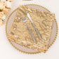 Champagne Wave Embroidered Sequin Mesh Dinner Napkin, Reusable Decorative Napkin - 20"x20"