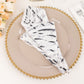 White And Black Cloth Dinner Napkin With Wave Embroidered Sequins, Decorative Reusable Mesh Napkin - 20"x20"