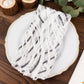White And Black Cloth Dinner Napkin With Wave Embroidered Sequins, Decorative Reusable Mesh Napkin - 20"x20"