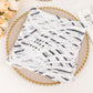 White And Black Cloth Dinner Napkin With Wave Embroidered Sequins, Decorative Reusable Mesh Napkin - 20"x20"