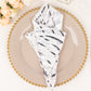 White And Black Cloth Dinner Napkin With Wave Embroidered Sequins, Decorative Reusable Mesh Napkin - 20"x20"