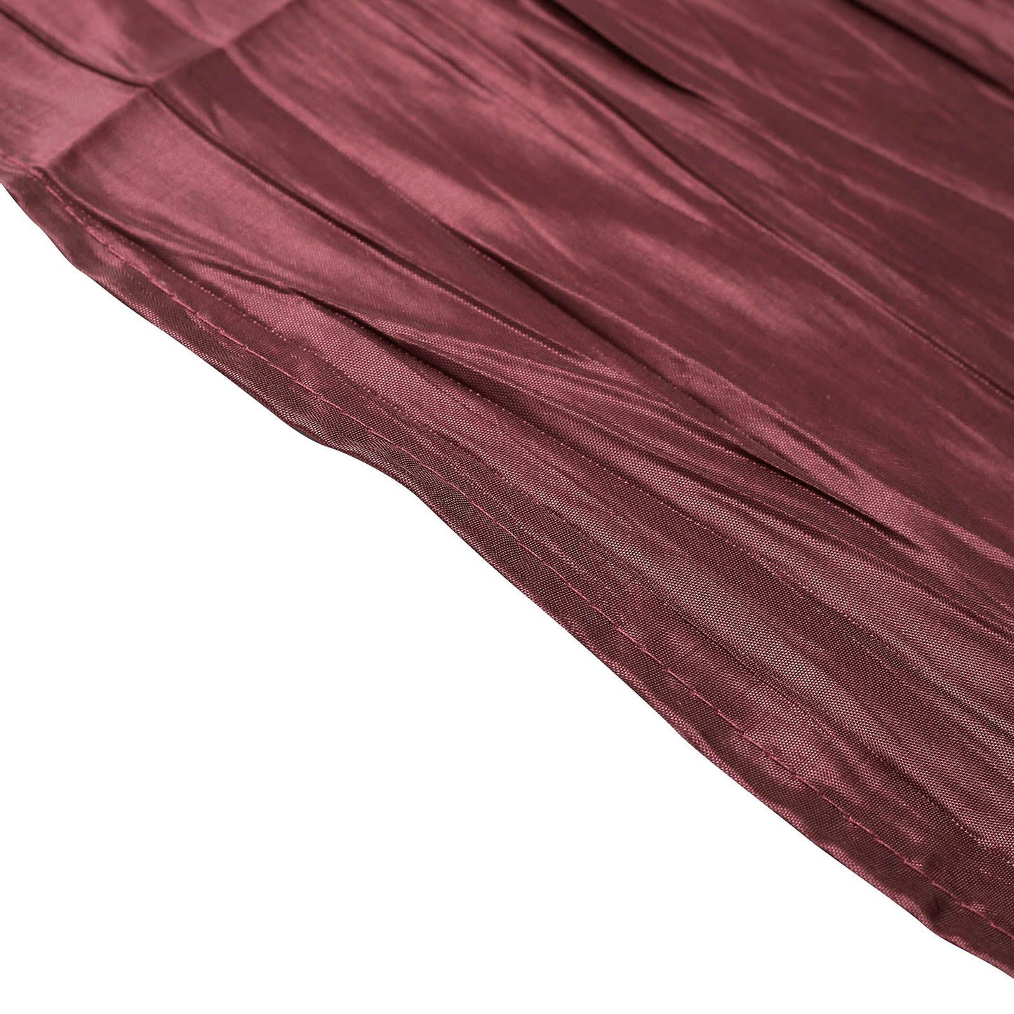 Accordion Crinkle Taffeta Cloth Dinner Napkins Burgundy 5 Pack 20 Inch x 20 Inch