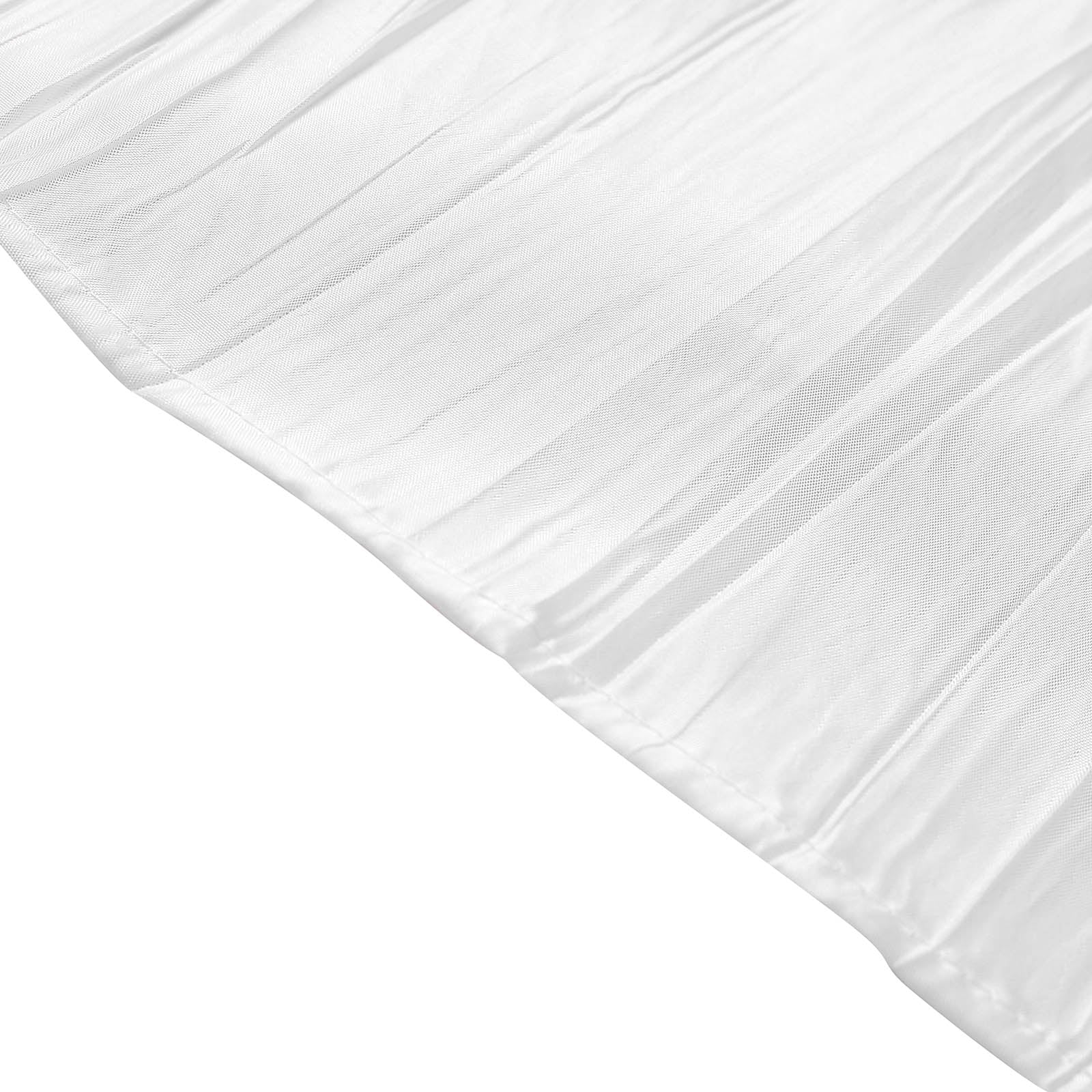 Accordion Crinkle Taffeta Cloth Dinner Napkins White 5 Pack 20 Inch x 20 Inch