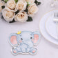 20 Pack Elephant Shaped Birthday Party Paper Cocktail Napkins, Disposable Baby Shower Beverage Napkins