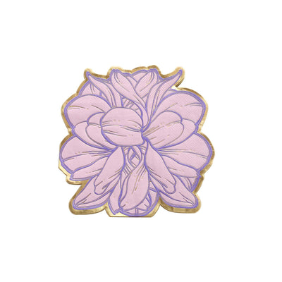 Elegant Design of Purple Peony Napkins