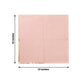 50 Pack Dusty Rose Soft 2 Ply Disposable Cocktail Napkins with Gold Foil Edge, Paper Beverage Napkins - 6.5"x6.5"