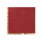 50 Pack Burgundy Soft 2 Ply Disposable Cocktail Napkins with Gold Foil Edge, Paper Beverage Napkins - 6.5"x6.5"