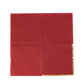 50 Pack Burgundy Soft 2 Ply Disposable Cocktail Napkins with Gold Foil Edge, Paper Beverage Napkins - 6.5"x6.5"