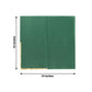 50 Pack Hunter Emerald Green Soft 2 Ply Disposable Cocktail Napkins with Gold Foil Edge, Paper Beverage Napkins - 6.5"x6.5"