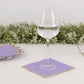 50 Pack Lavender Soft 2 Ply Disposable Cocktail Napkins with Gold Foil Edge, Paper Beverage Napkins - 6.5"x6.5"