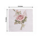 20 Pack Vintage Pink Ivory Rose Paper Cocktail Napkins, Elegant Tea Party Disposable Beverage Napkins - 18 GSM