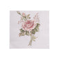20 Pack Vintage Pink Ivory Rose Paper Cocktail Napkins, Elegant Tea Party Disposable Beverage Napkins - 18 GSM