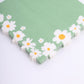 20 Pack Sage Green Daisy Flower Paper Beverage Napkins, Soft 2-Ply Disposable Cocktail Napkins - 6.5"x6.5"