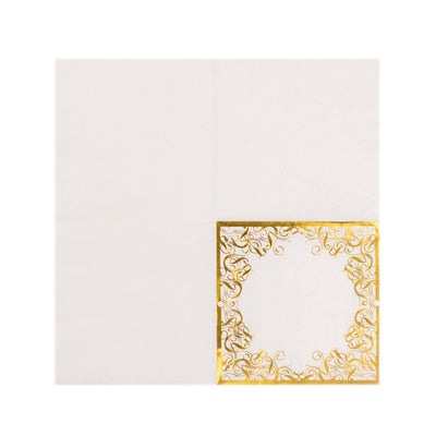 Elegant Gold Foil Lace Design