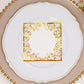 20 Pack White 3 Ply Premium Paper Cocktail Napkins with Gold Foil Lace, Soft European Style Wedding Beverage Napkins - 18 GSM
