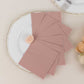 50 Pack 5"x5" Dusty Rose Soft 2-Ply Disposable Cocktail Napkins, Paper Beverage Napkins - 18GSM