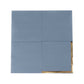 50 Pack Dusty Blue Disposable Cocktail Napkins with Gold Foil Edge, Soft 2 Ply Paper Beverage Napkins - 5"x5"