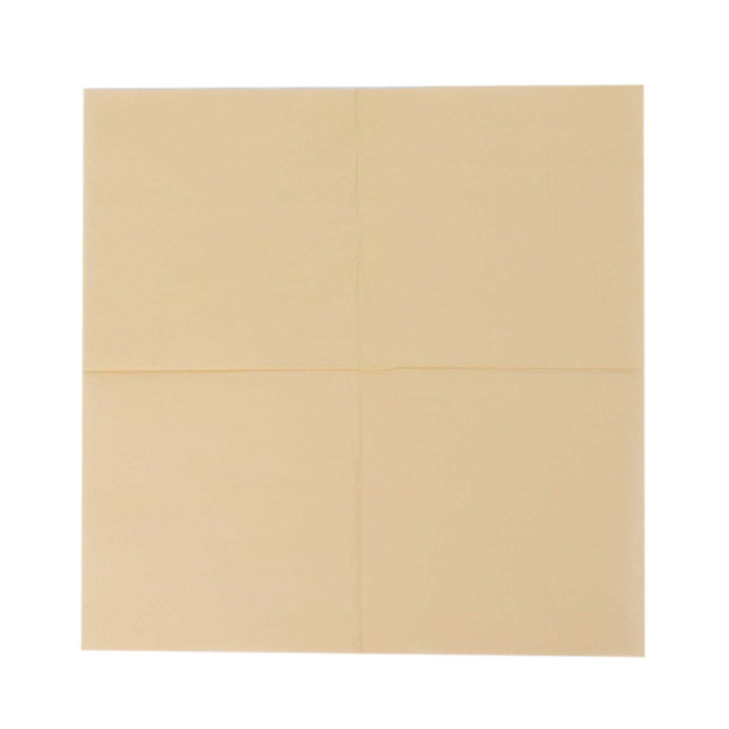 50 Pack Beige Soft 2-Ply Disposable Cocktail Napkins, Paper Beverage Napkins 18 GSM - 5"x5"