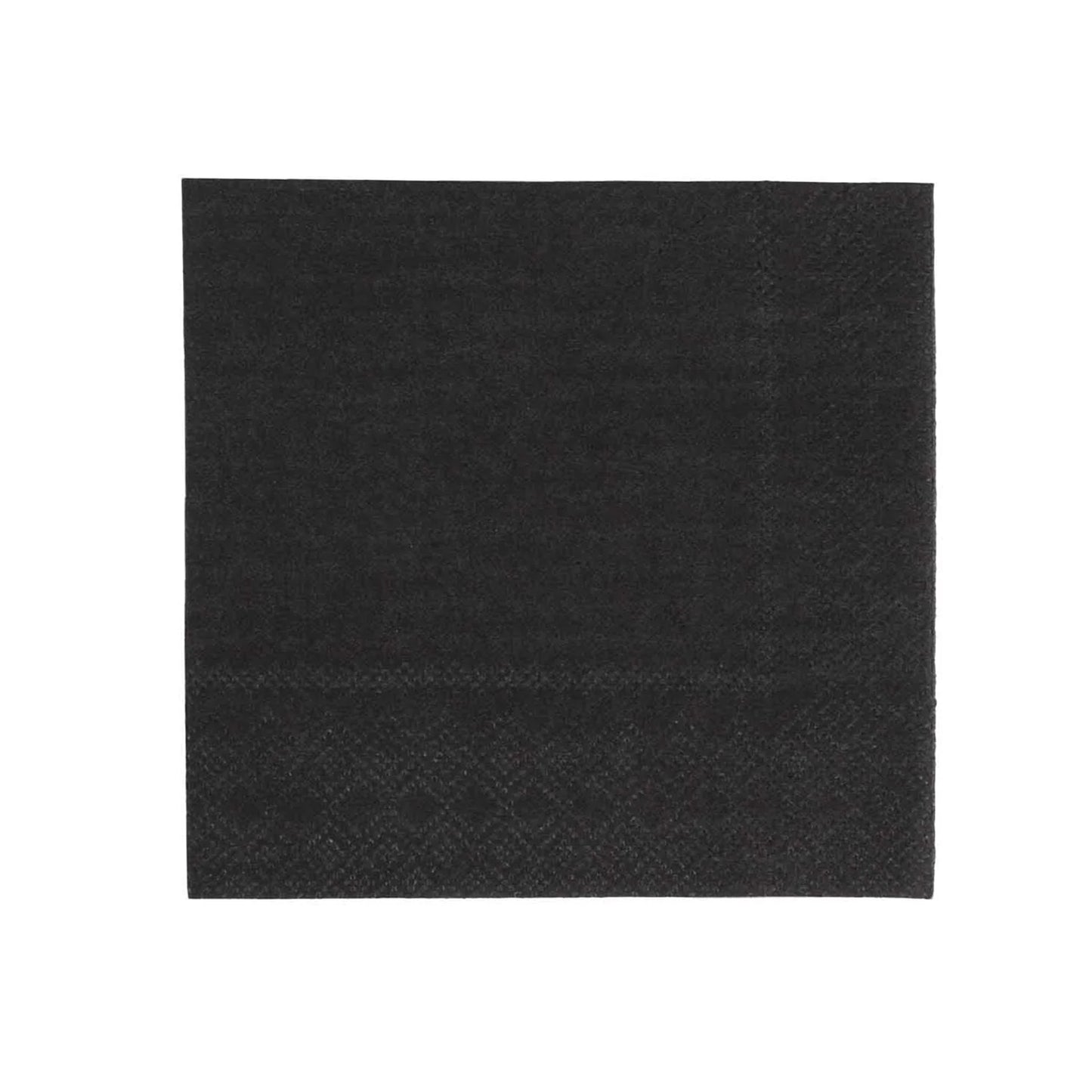 50 Pack Black Soft 2-Ply Disposable Cocktail Napkins, Paper Beverage Napkins 18 GSM - 5"x5"