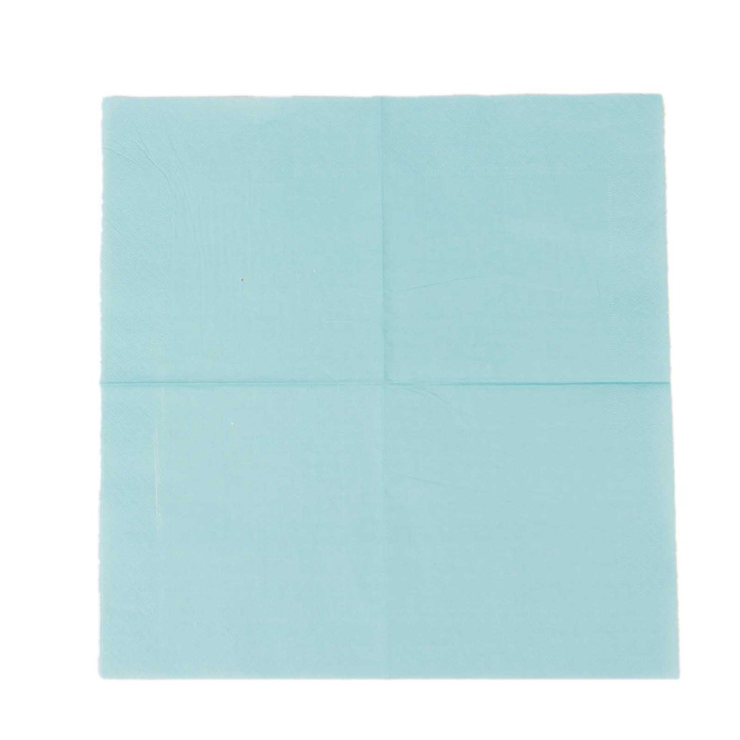 50 Pack 5"x5" Blue Soft 2-Ply Disposable Cocktail Napkins, Paper Beverage Napkins - 18 GSM