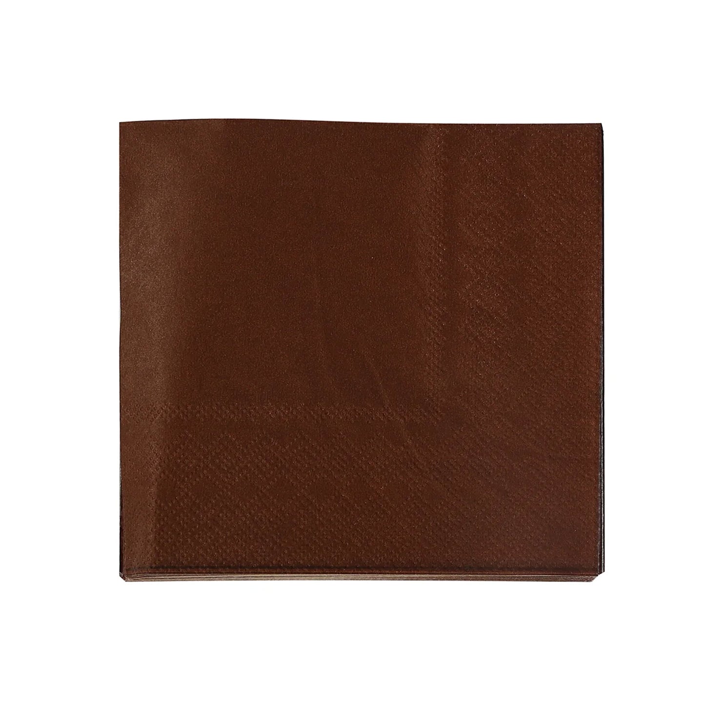 50-Pack Paper Beverage Napkins Cinnamon Brown - 2 Ply Disposable Soft 18GSM Cocktail Napkins 5"x5"