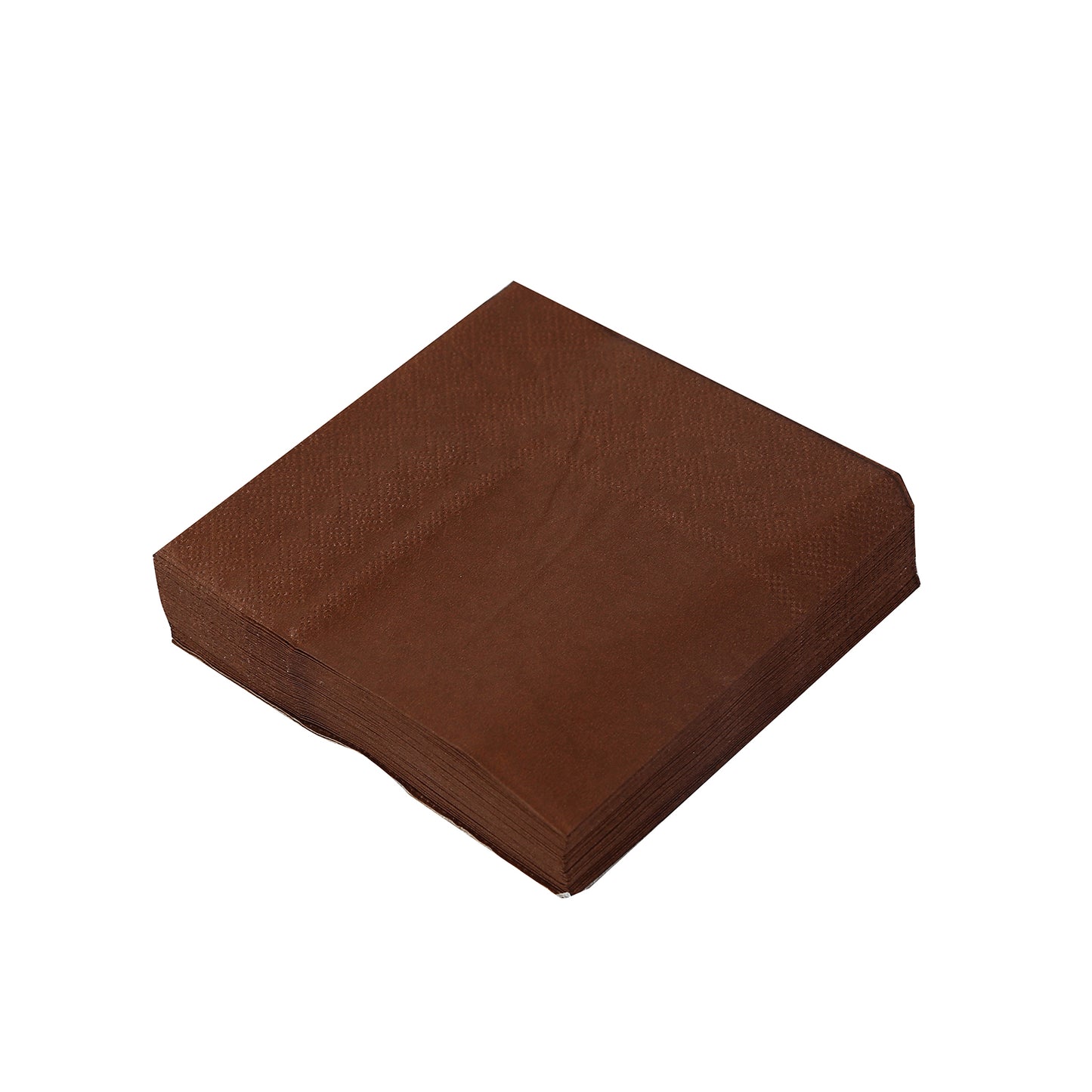 50-Pack Paper Beverage Napkins Cinnamon Brown - 2 Ply Disposable Soft 18GSM Cocktail Napkins 5"x5"